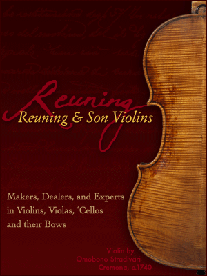 Makers, dealers, and experts in violins, violas, 'cellos, and their bows